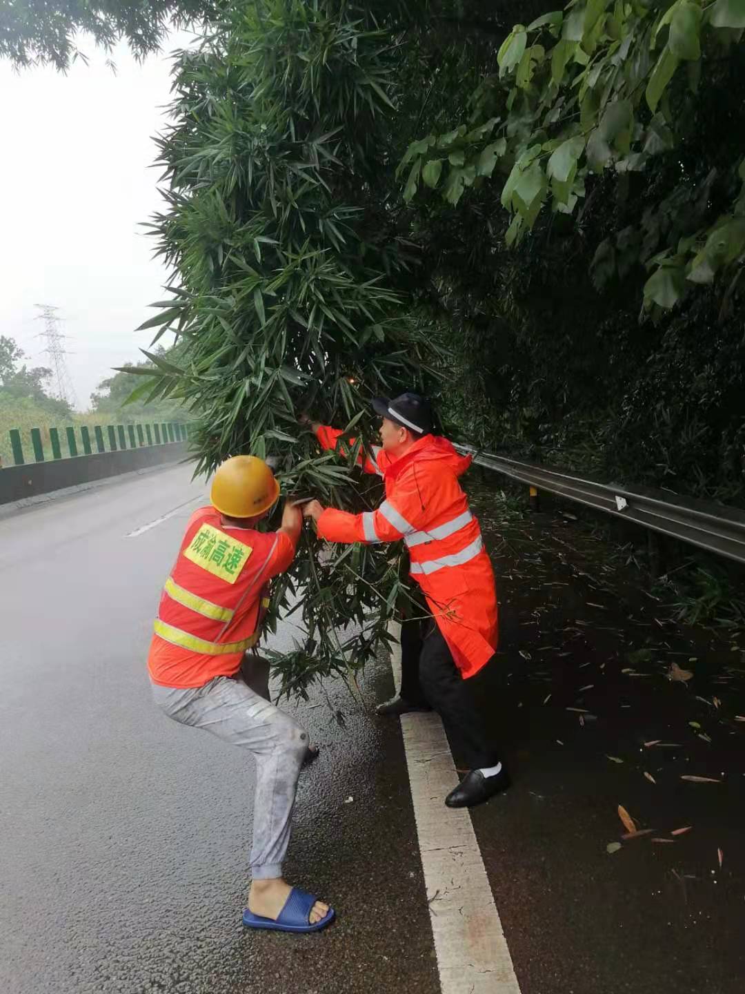 内江管理处及时清除道路通行安全隐患