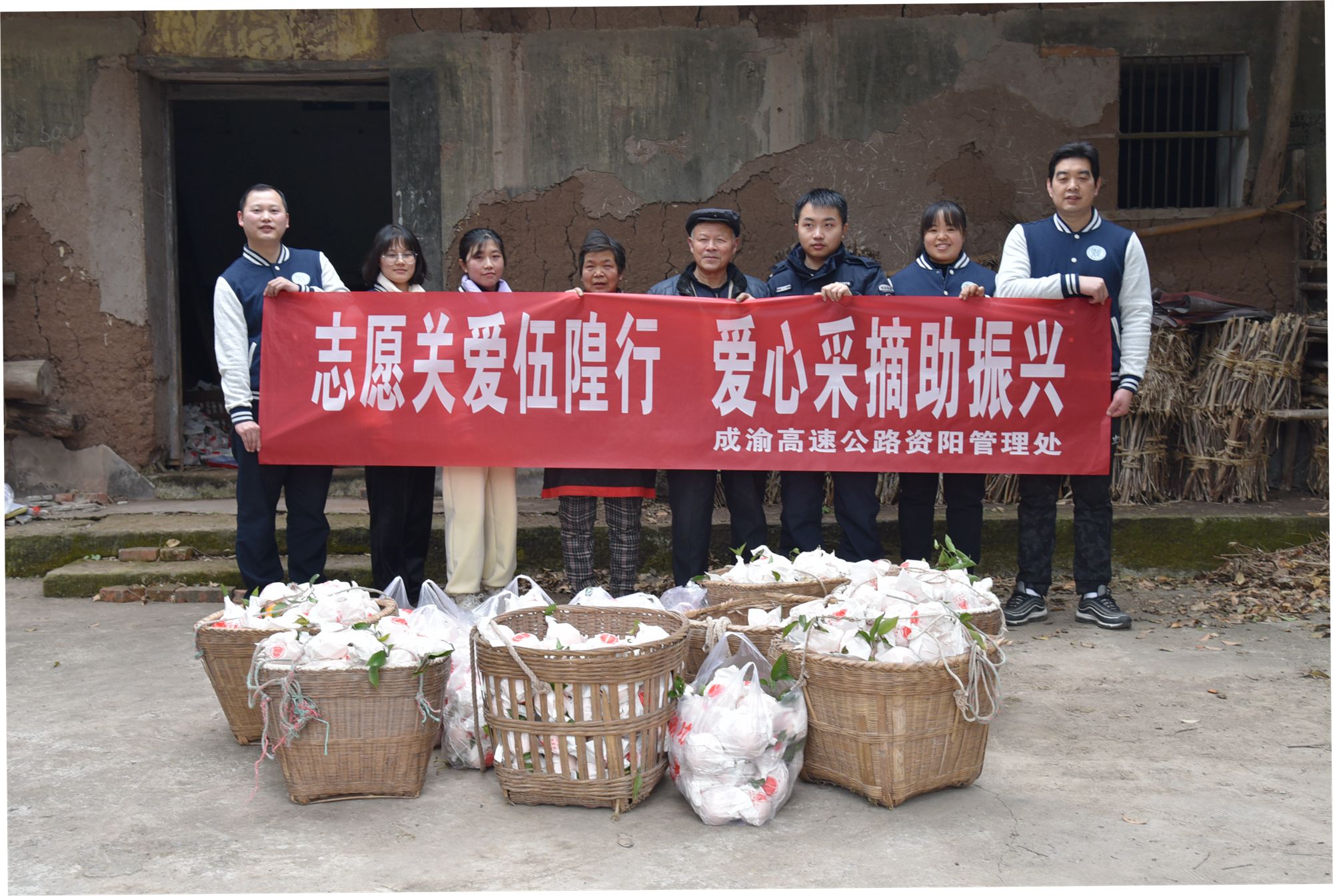 资阳管理处团总支组织开展“志愿关爱伍隍行爱心采摘助振兴”主题团日活动