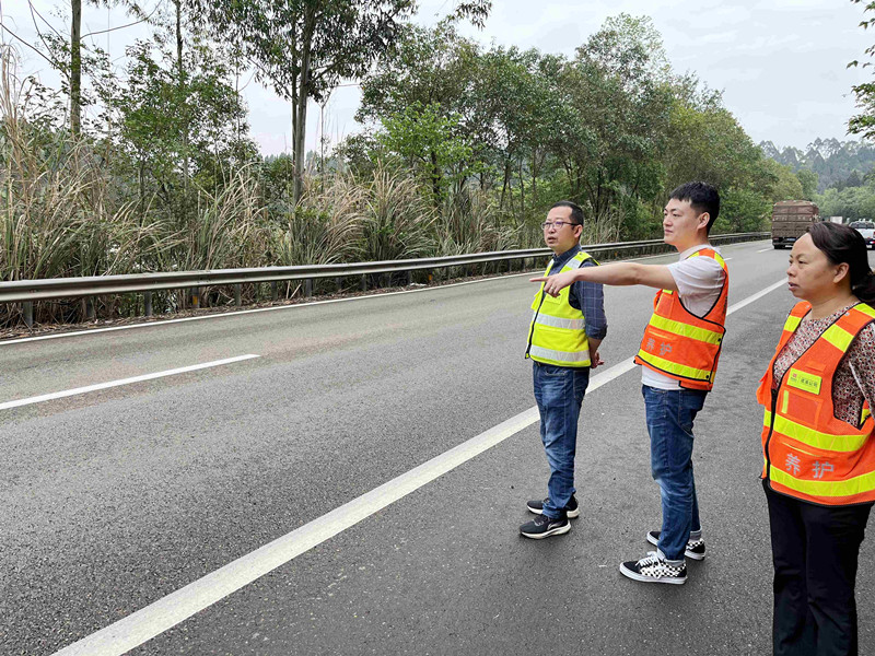 内江管理处开展路面跳车专项调查
